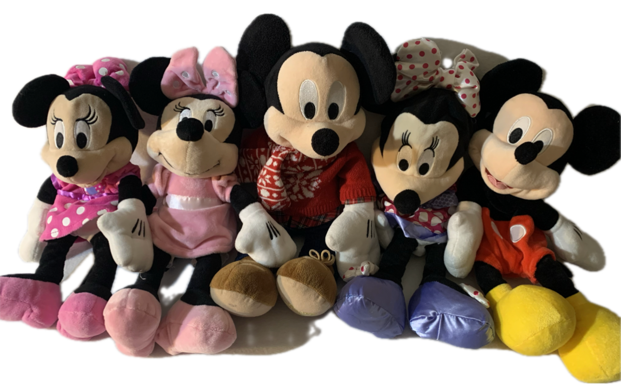 Weighted stuffed animal, Minnie or Mickey Mouse with 2 1/2 lbs, AUTISM SENSORY TOY, washable plush buddy (Copy)