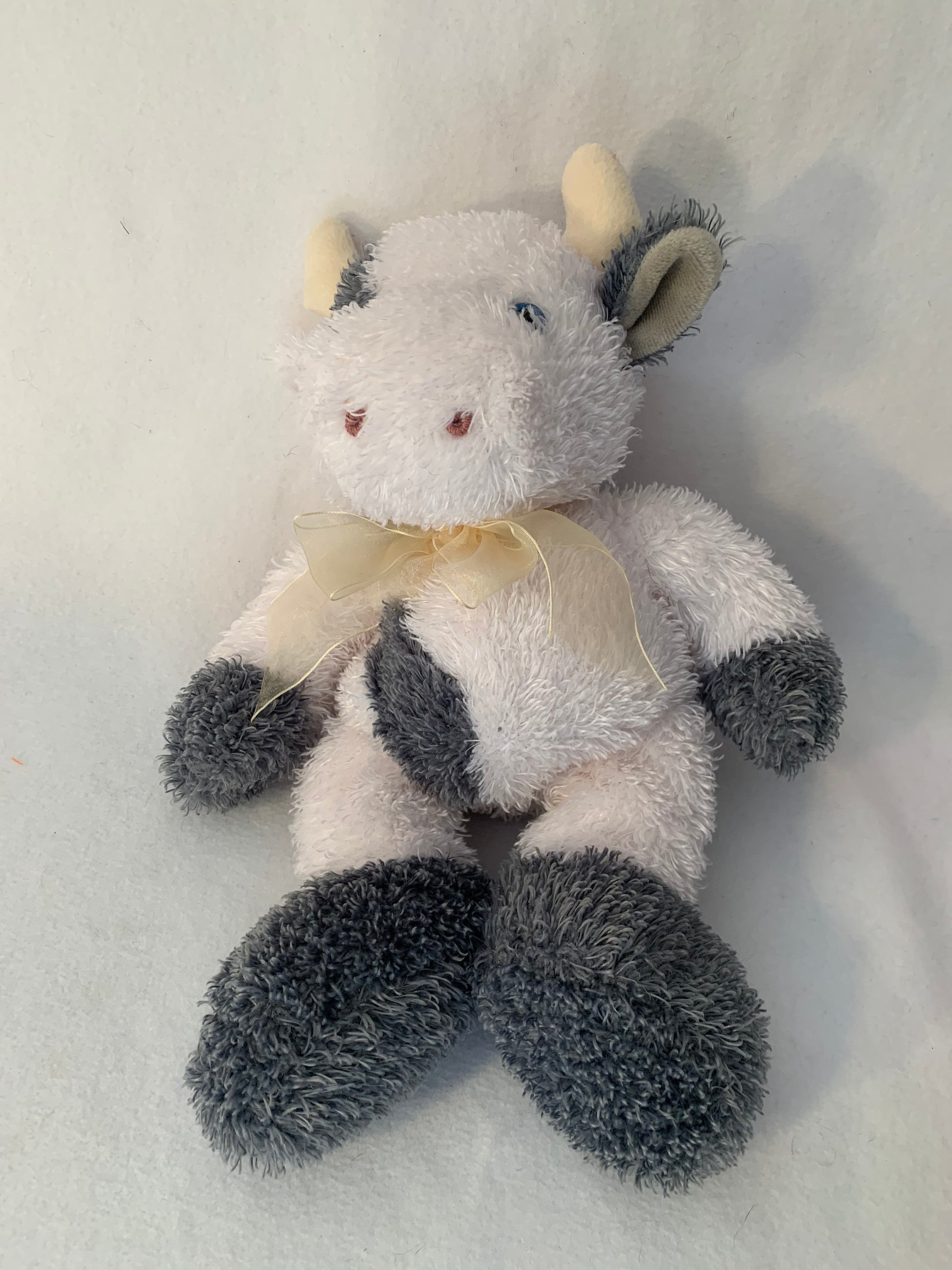 Weighted stuffed animal cow plush with lbs, washable plush buddy, farm, barn