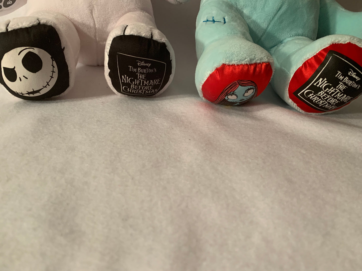 Weighted stuffed animal, large Jack or Sally bears, 5 lbs, Nightmare Before Christmas, skeleton, washable plush buddy