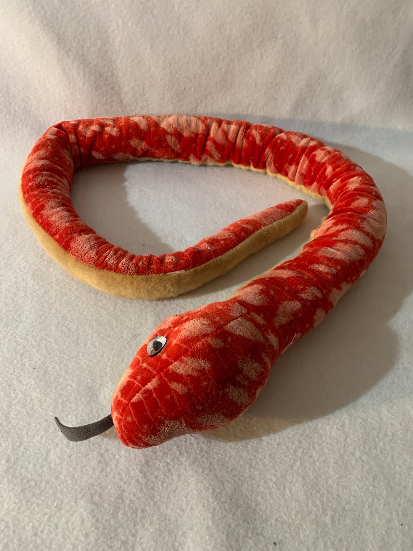 Weighted Stuffed Animal, Plush Snake with 2.5-3 lbs, long weighted buddy, washable, various colors and patterns, Cobra, Boa Constictor, Python, Corn, Garter, Albino