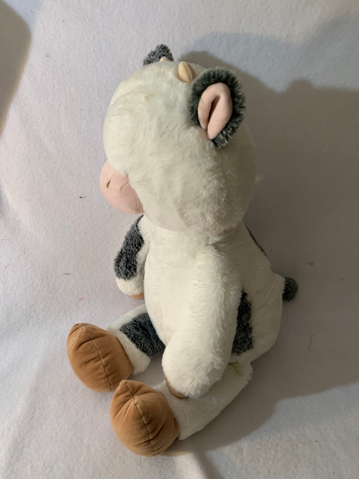 Weighted stuffed animal - cow plush with 3, 4 or 6 lbs, washable plush buddy, farm, barn, sleep aide