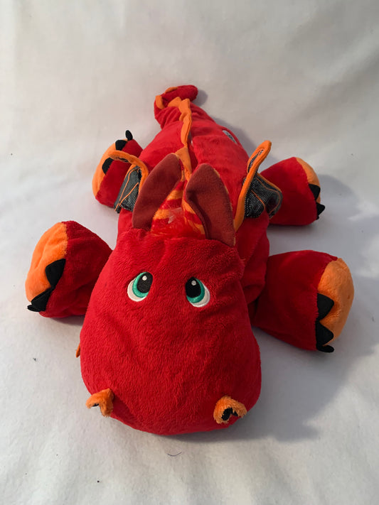 Weighted stuffed animal, JUMBO dragon sensory toy with 5-10 lbs, autism weighted buddy