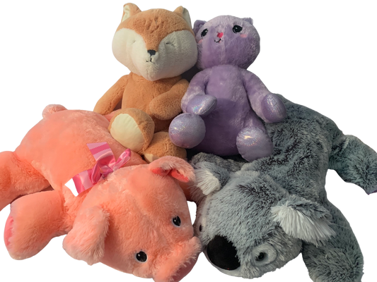 Weighted stuffed animal, jumbo cat, koala bear or fox with 10 lbs, large plush buddy, washable