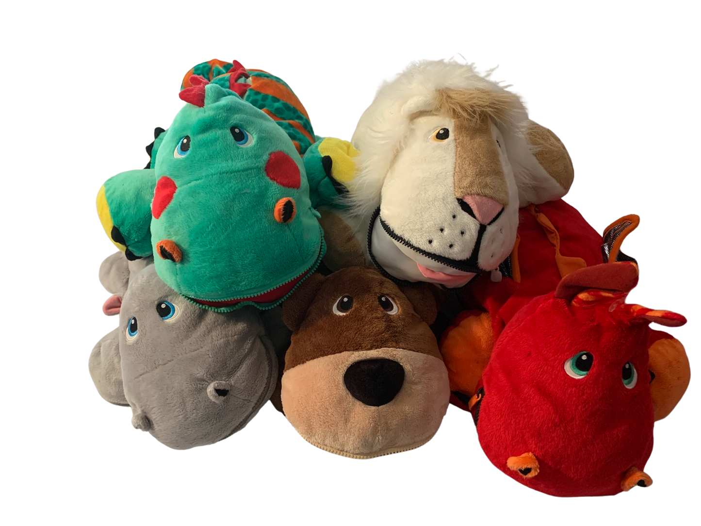 Weighted stuffed animal, JUMBO lion, hippo, dragon, bear or dinosaur sensory toy with 5-10 lbs, autism weighted buddy