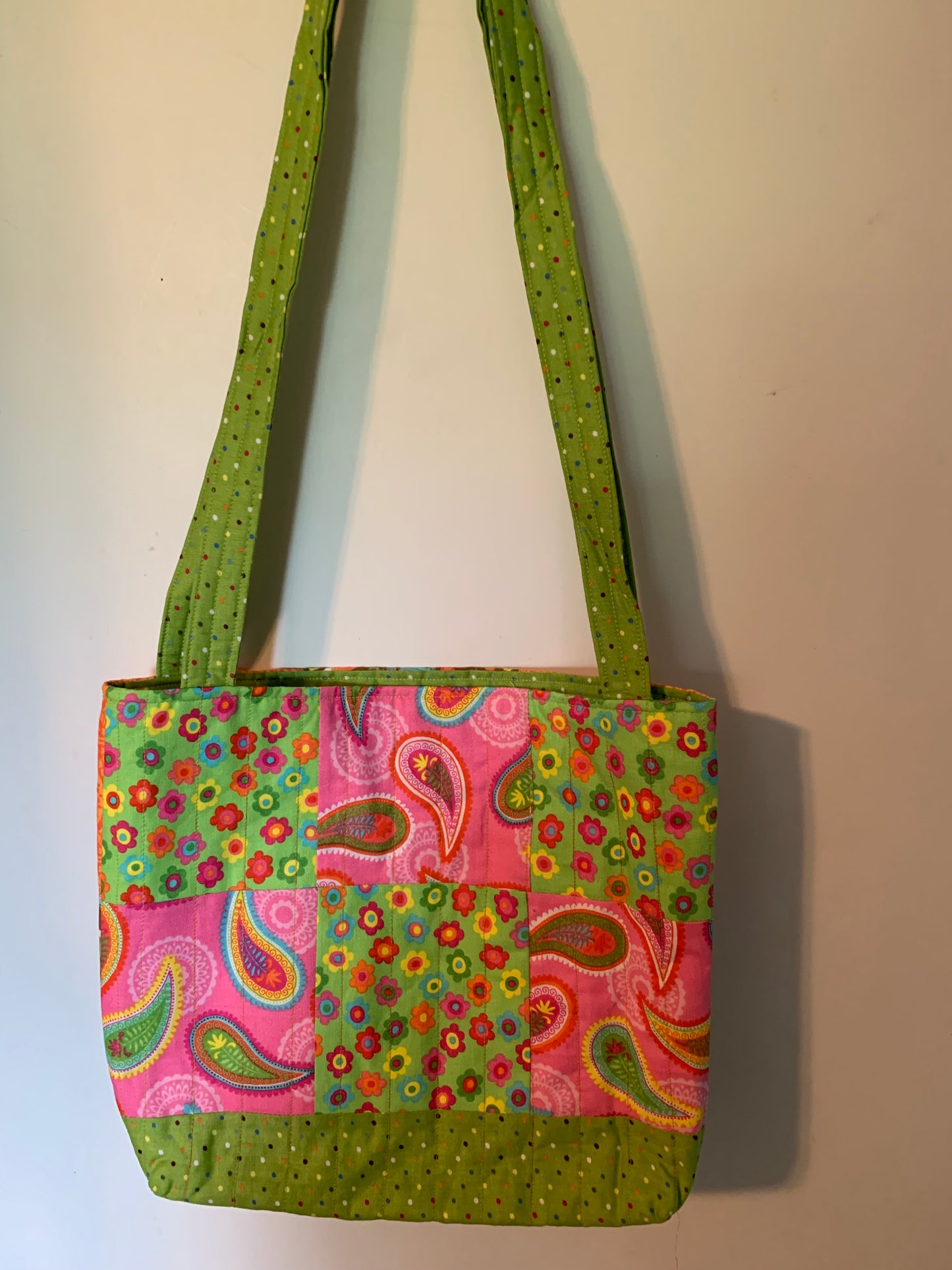 Quilted Tote Bag in various patterns, medium sized, Washable