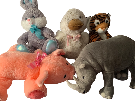 Jumbo Weighted stuffed animal, jumbo leopard, pig, bunny or duck, with 12 lbs, washable plush buddy