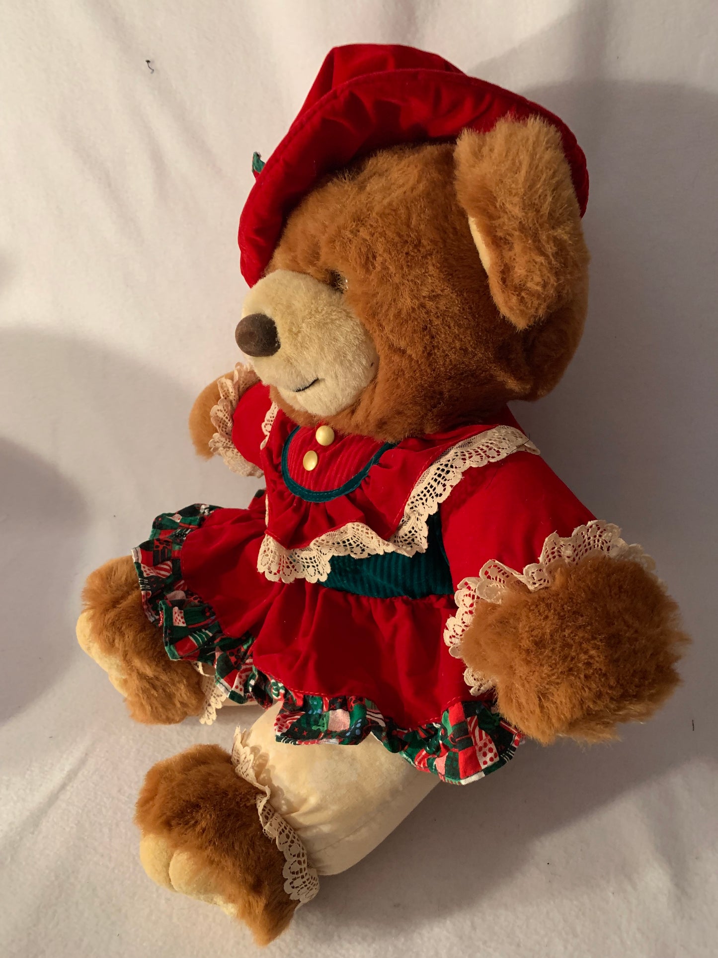Weighted stuffed animal, snowman or girl bear with 10 lbs, reindeer or dancer with 4 lbs, washable plush, Christmas buddies
