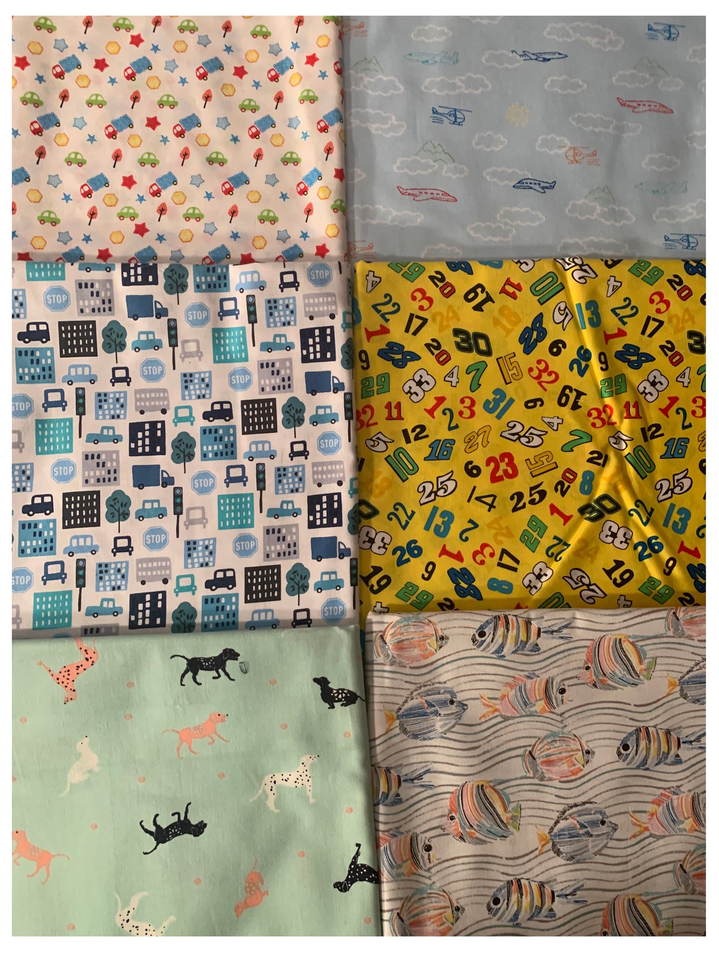 Child weighted blanket, custom weight and various prints, fish, dogs, cars, trucks, numbers, airplanes, AUTISM SENSORY BLANKET, 5-7 lbs lap blanket