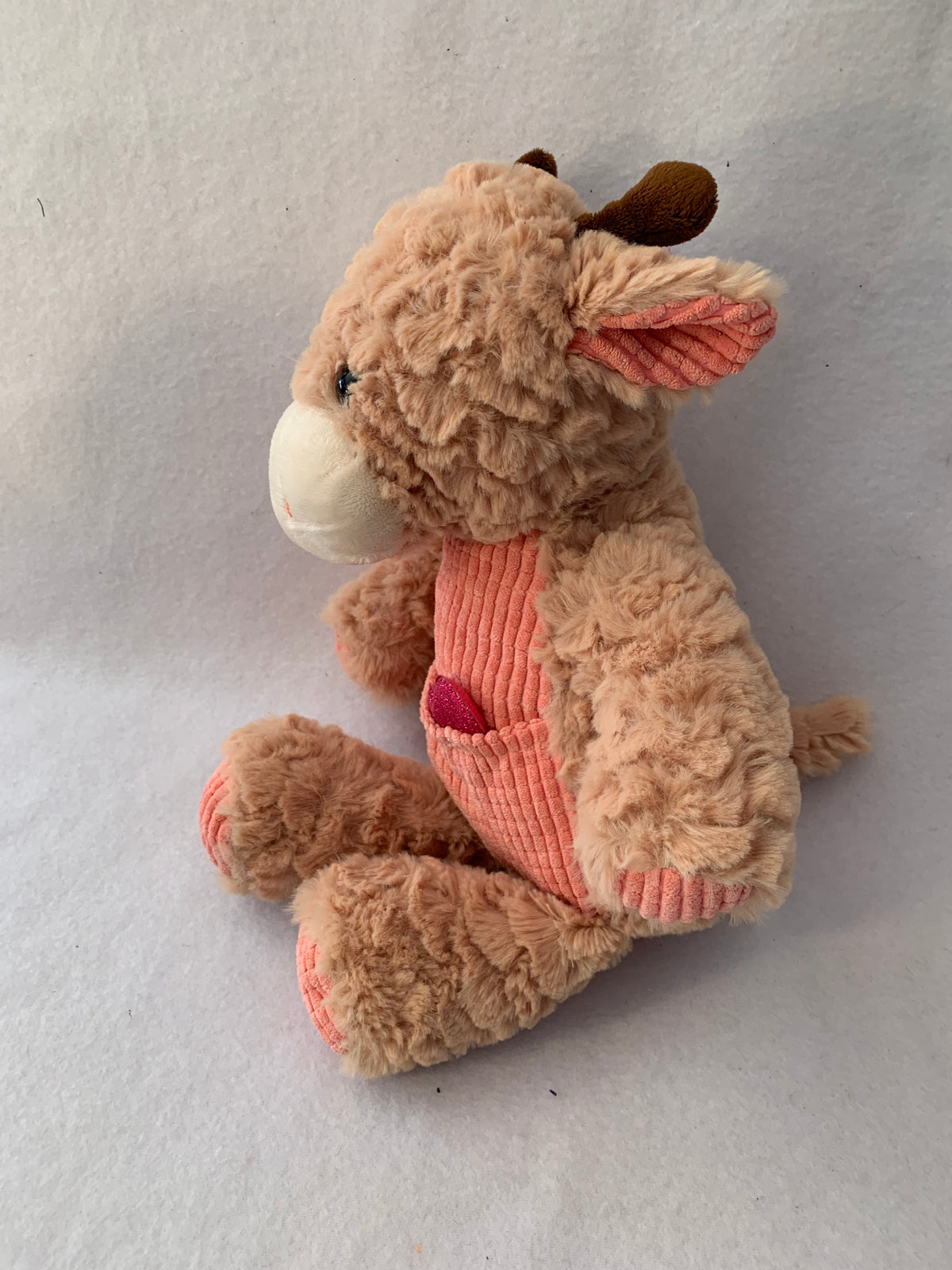 Weighted stuffed animal - cow plush with 3, 4 or 6 lbs, washable plush buddy, farm, barn, sleep aide
