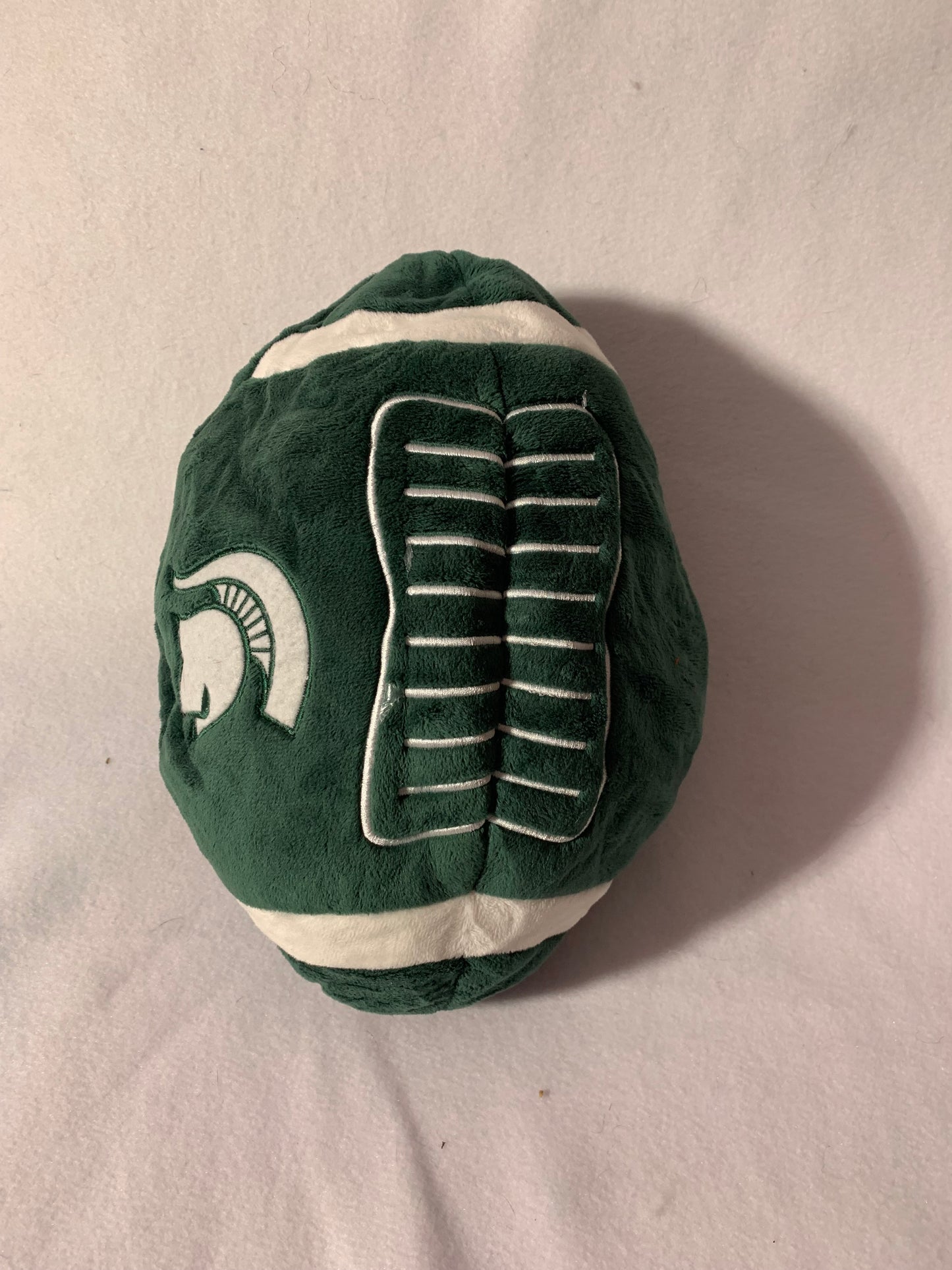 Weighted stuffed animal, MI State Spartan Football with 5 lbs