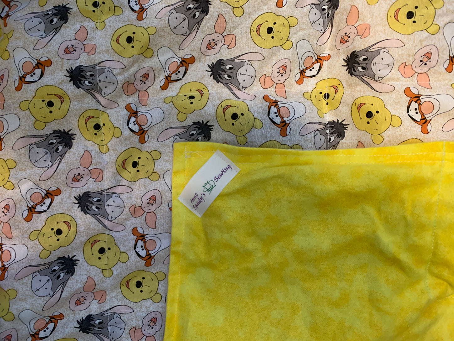 Weighted Lap Blanket Winnie the Pooh, 5 lbs, sleep aide, washable, autism, Piglet, Eeyore, Tigger SALE!! (Copy)