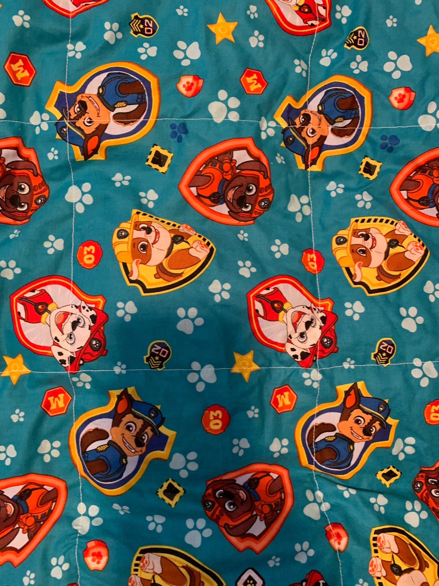 Weighted Lap Blanket Paw Patrol, 6 lbs, sleep aide, washable, autism, Chase, Marshall, Rubble, Rocky Dogs SALE!! (Copy)