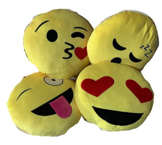 Weighted stuffed animal, weighted pillow - Emoji, 5 lbs, PLUSH WEIGHTED PILLOW, heart, face, happy, kiss