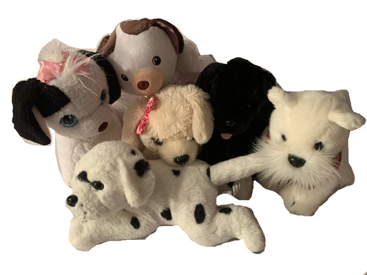 Weighted stuffed animal, dog plush with 2 1/2 or 3 lbs, washable plush weighted buddy, Pokey puppy, dalmation, scottie, black