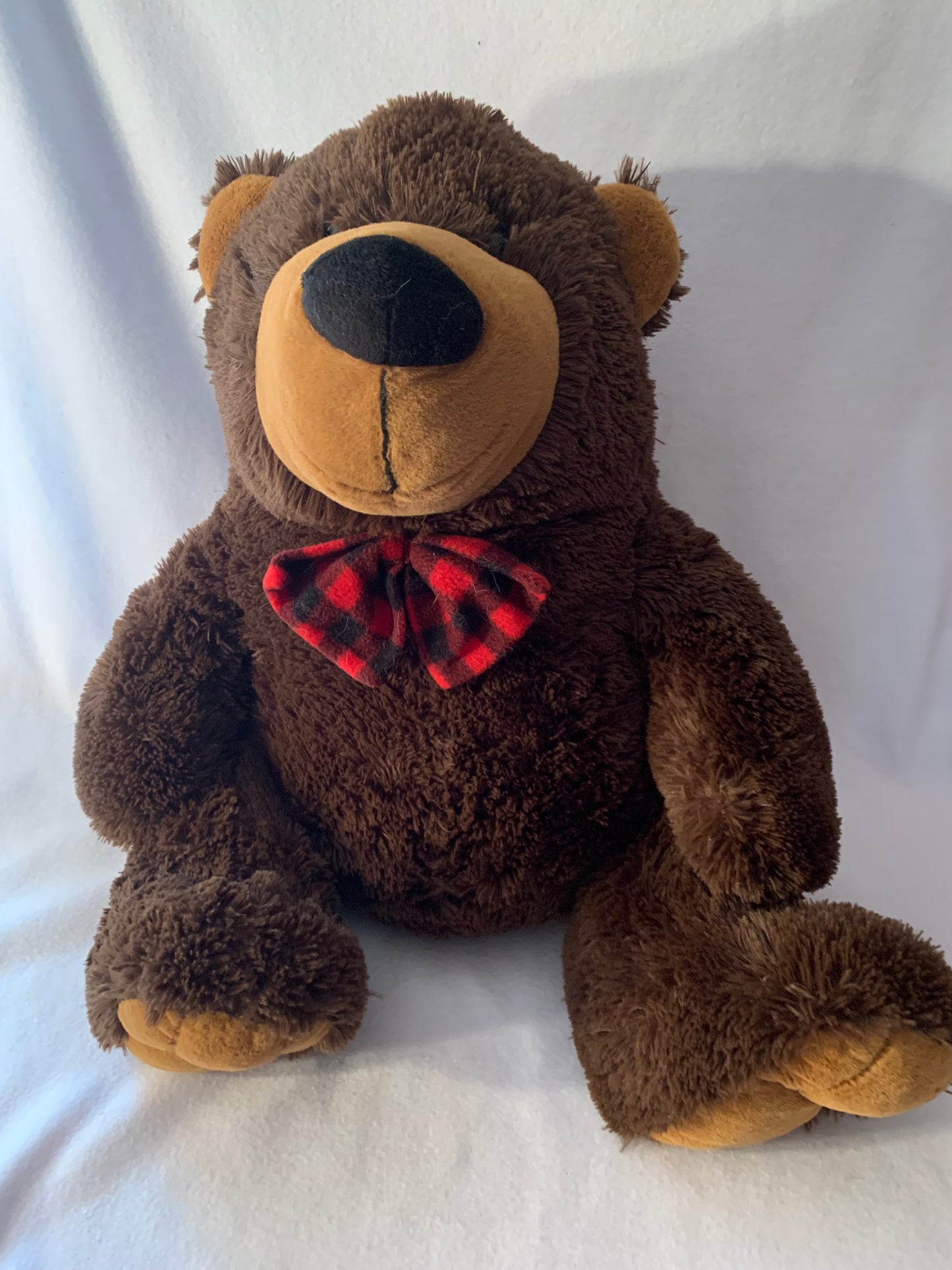 Aunt Sandy's Sewing Weighted Stuffed Animal, Jumbo Bear with 20 lbs, Washable Plush Extra Large Buddy