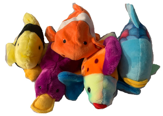 Weighted stuffed animal, Rainbow fish with 3 lbs, Various fish, platypus, washable weighted plush buddy,  AUTISM PLUSH FISH