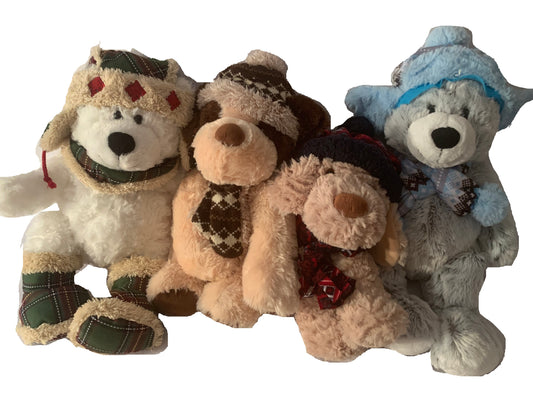 Weighted stuffed animal, dog or polar bear sensory plush with 5 lbs, large plush puppy, washable plush buddy, winter
