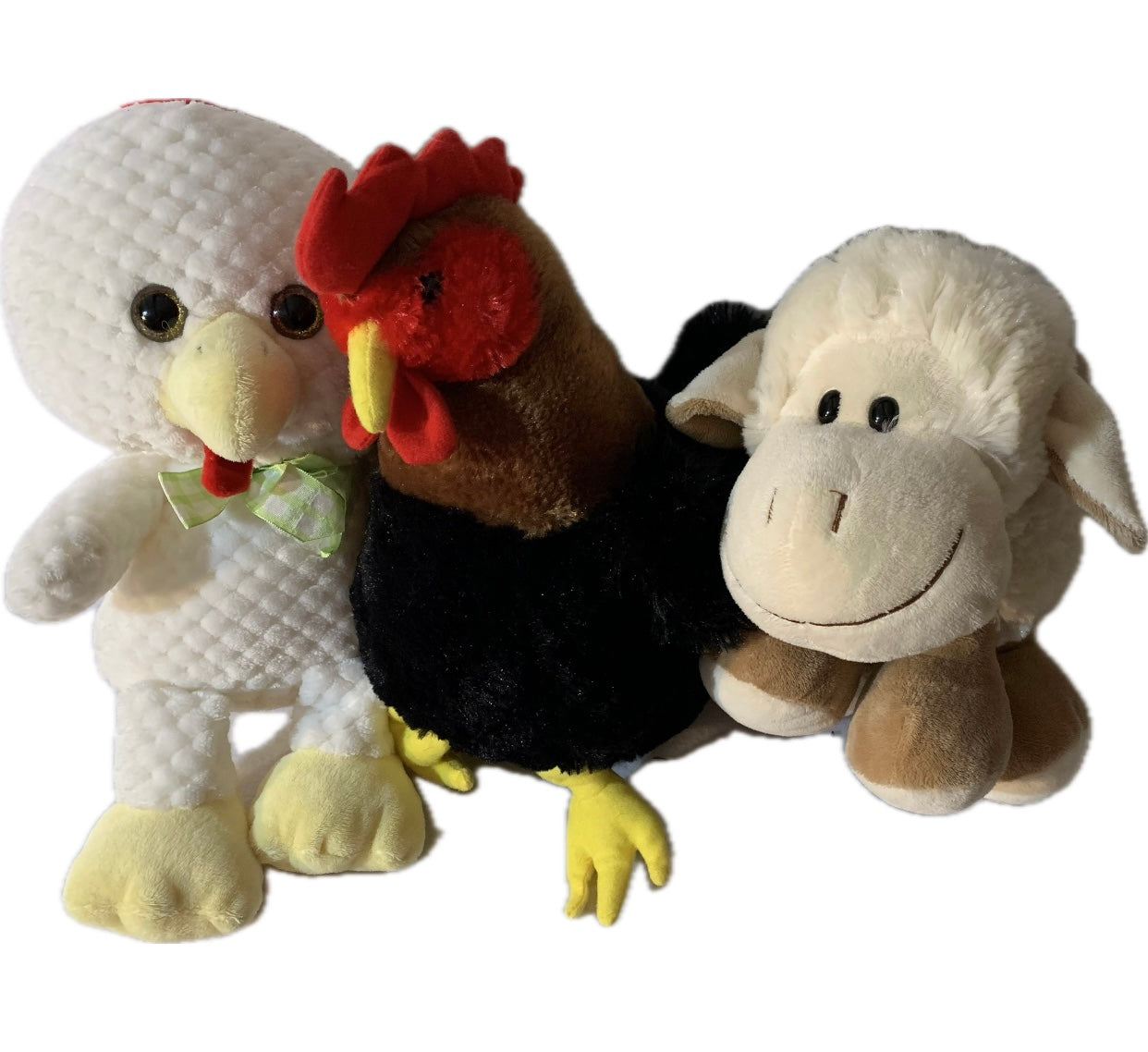 Weighted rooster or lamb with 3 lbs, Autism Stuffed Animal, cartoon, calming plush buddy