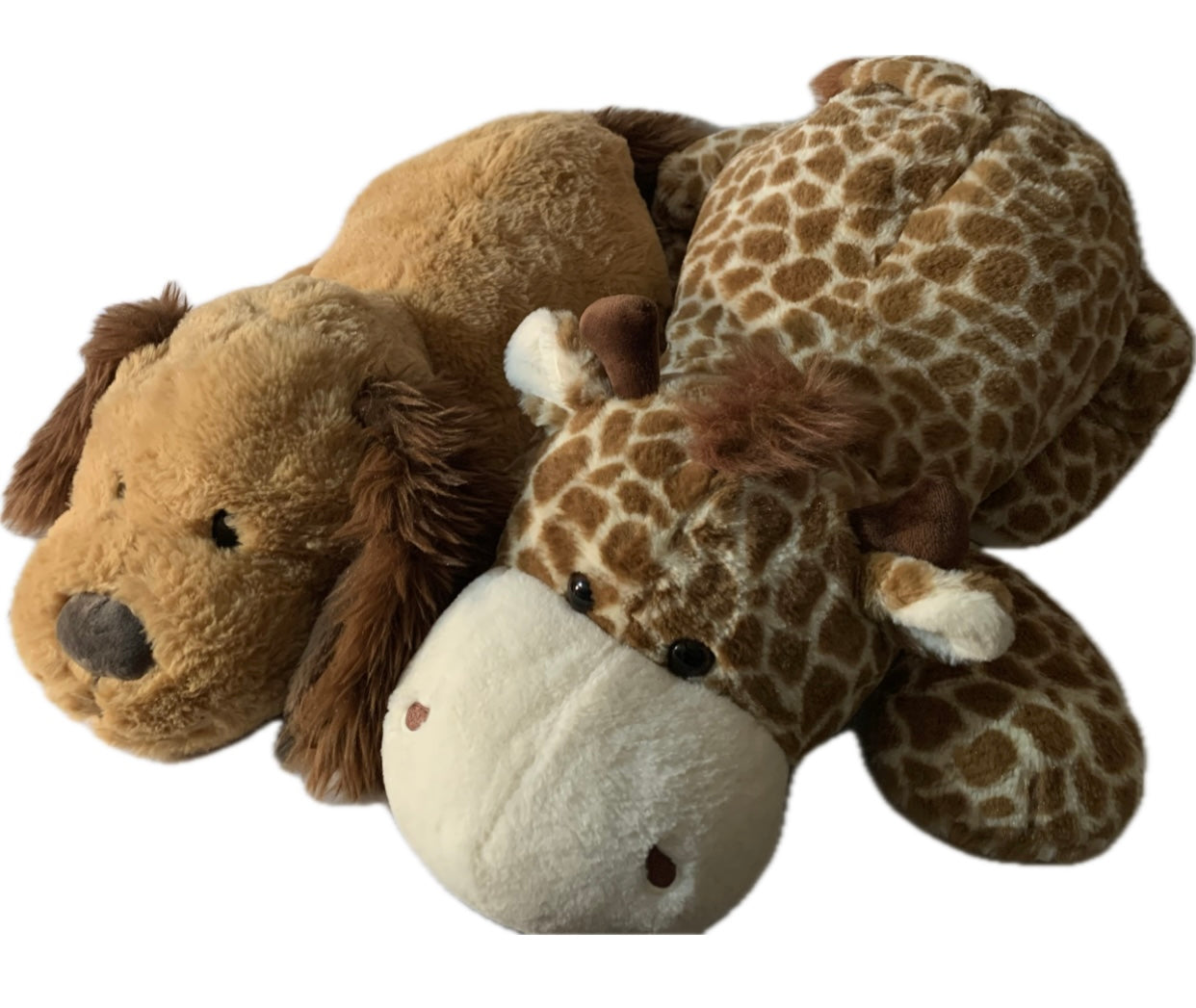 Jumbo WEIGHTED STUFFED ANIMAL, large giraffe or dog sensory toy, with 15 lbs, washable