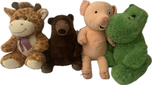 Weighted stuffed animals, giraffe, dinosaur, pig, or brown bear with 3 lbs, AUTISM SENSORY PLUSH, washable buddy