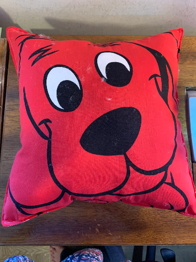 Weighted Clifford the Big Red Dog Pillow 3 lbs, Children's sleep aide, washable