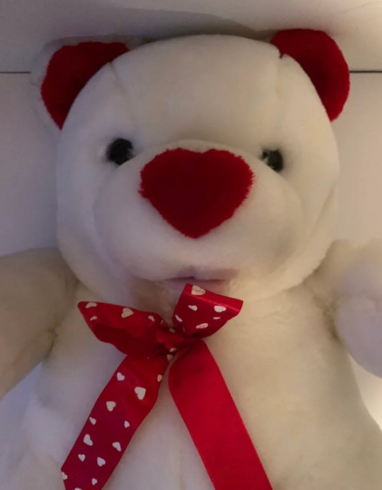 Large Weighted stuffed animal, jumbo bear with 6 lbs, washable plush buddy