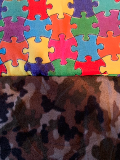 Marble maze - trail path - child fleece fidget - autism calming, various patterns, washable pocket game