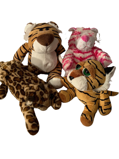 Weighted stuffed animal - tiger sensory toy with 2 1/2-3 lbs, autism sensory toy, leopard, plush weighted buddy