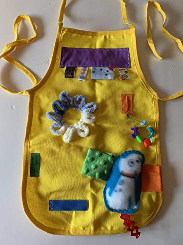Child Fidget Apron for sensory fun, stimulation apron, tactile, washable