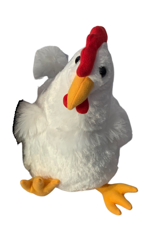 WEIGHTED stuffed chicken with 3 lbs, washable weighted stuffed animal, barn yard buddy