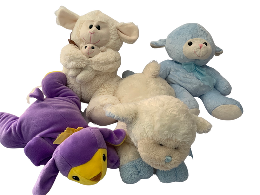 Weighted stuffed animal, lamb sensory toy with 2-4 lbs, washable plush lambs, Easter