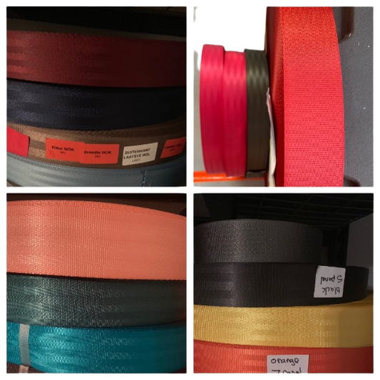 SEAT BELT WEBBING, 5, 10 or 20 yards in various colors, seatbelt strapping, diy craft projects, purse handbags