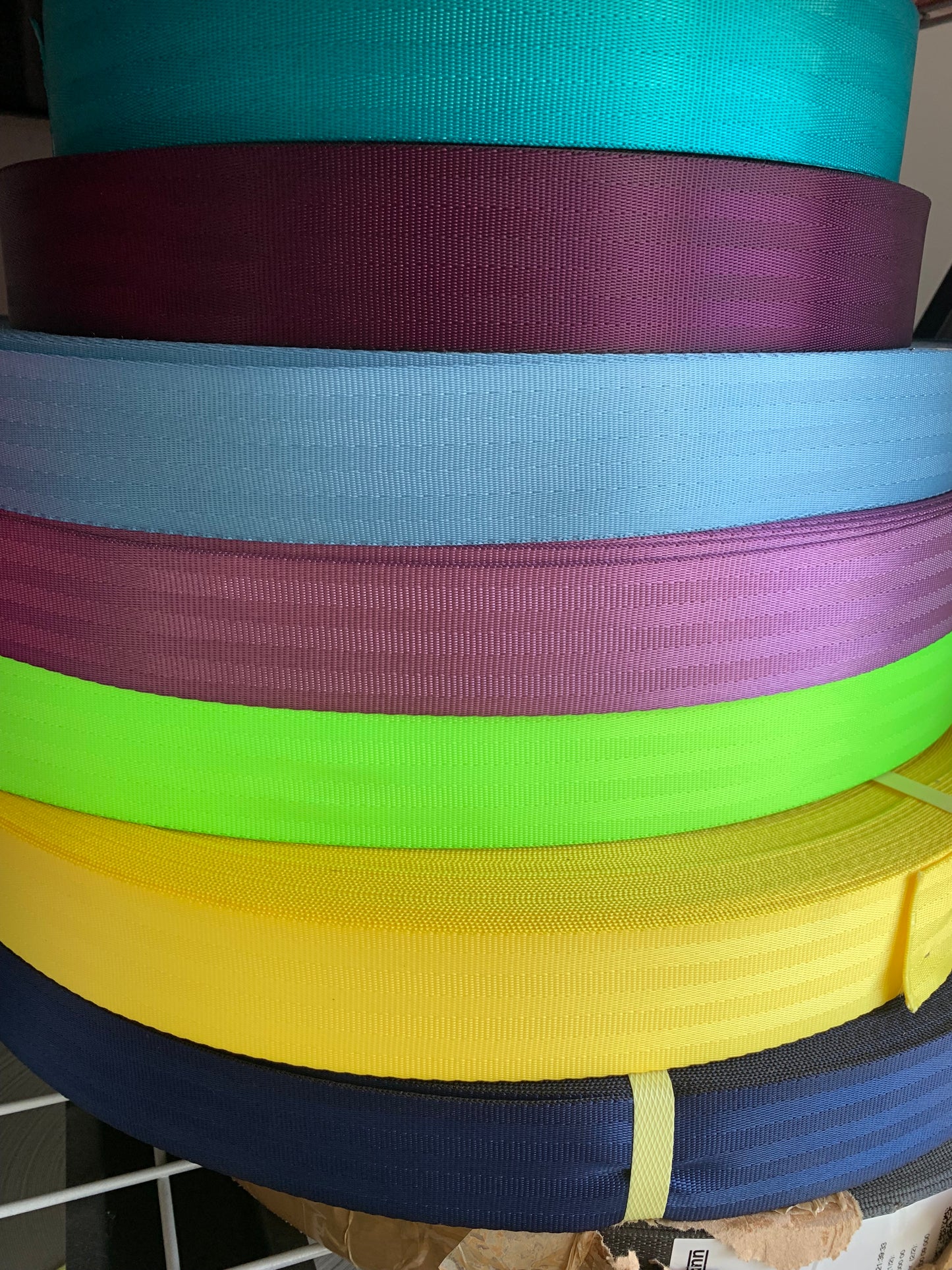 SEAT BELT WEBBING, 5, 10 or 20 yards in various colors, seatbelt strapping, diy craft projects, purse handbags